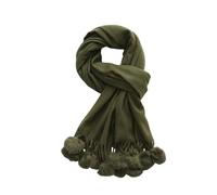 CMZYBBD Sciarpa Donna Sciarpa da Donna Autunno E Inverno - Modello A Palla di Peluche, Scialle Versatile, Imitazione Cashmere, Comoda Ed Elegante-green-b-200 * 70 Cm