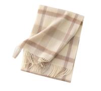 CMZYBBD Sciarpa Donna Sciarpa da Donna Sciarpa in Cashmere, Sciarpa Scozzese, Sciarpa in Cashmere Puro Scozzese Colorato Caldo Autunno Inverno-beige-30 * 180 Cm