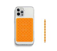 CMZZ Supporto per telefono a doppia faccia in silicone con ventosa, accessorio in silicone per iPhone e Android, supporto per telefono a mani libere per doccia, video TikTok e selfie (arancione, 1