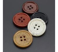 CMZZM 10 pz/Lotto 15-30mm Bottoni Rotondi Modello in Resina di Alta qualità Marrone e Bianco, Ideale per Giacca a Vento in Cashmere Pantaloni Maniche Abbigliamento, Accessori per Cucire