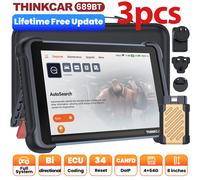 CN 3 pezzi THINKCAR THINKSCAN 689BT Strumento diagnostico OBD2 Supporto DOIP CAN FD Aggiornamento gratuito a vita Codifica ECU bidirezionale
