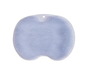 cn herb Strumento di sfregamento del piede Bagno Massaggio Bagno Vasca da bagno in silicone Tappetino antiscivolo per sfregamento (blu)