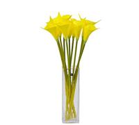 cn-Knight 12 calle artificiali a stelo lungo 50,8 cm, per decorazione della casa, centrotavola, bouquet da sposa fai da te (giallo)