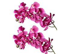 cn-Knight 2 fiori artificiali a stelo lungo 71,1 cm, orchidea farfalla di grandi dimensioni, realistica al tatto, orchidea falena reale al tatto, per matrimoni, matrimoni, decorazioni per la casa