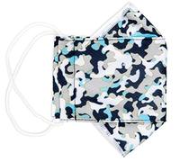 CN1 FASCIA PROTETTIVA 3D Lavabile, riutilizzabile, materiali certificati OEKO-TEX, traspirante, idrorepellente, antibatterico. 100% Made in Italy (mimetica blu, Bambini)