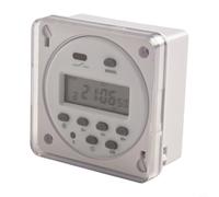 CN101A Timer digitale programmabile con display LCD da 0,6 pollici, 16 programmi on/off al giorno, alimentazione 12 V DC/AC, per luci stradali, cartelloni (12 V)