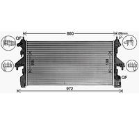 CN2322 AVA QUALITY COOLING Radiatore, Raffreddamento motore per CITROËN,PEUGEOT
