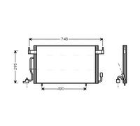 CN5166 AVA QUALITY COOLING Condensatore, Climatizzatore per CITROËN,PEUGEOT
