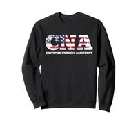 CNA Certified Nursing Assistant Bandiera americana bandiera USA Felpa