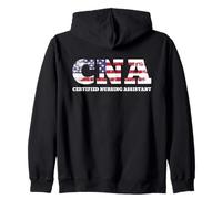 CNA Certified Nursing Assistant Bandiera americana bandiera USA Felpa con Cappuccio