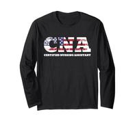 CNA Certified Nursing Assistant Bandiera americana bandiera USA Maglia a Manica