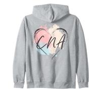CNA Certified Nursing Assistant - Nurse Heart Pastel Pretty Felpa con Cappuccio
