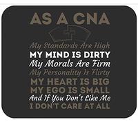 CNA Don't Care At all Certified Nurse Assistant Funny Tappetino per Mouse Confortevole Mousemat Antiscivolo Tappetini per Il Mouse per Computer Gioco Lavoro 25X30Cm