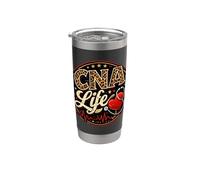 CNA Life - Stetoscopio con stampa leopardata Bicchiere termico in acciaio inox doppia parete