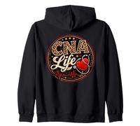 CNA Life - Stetoscopio con Stampa Leopardata Felpa con Cappuccio
