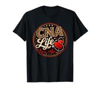 CNA Life - Stetoscopio con Stampa Leopardata Maglietta