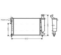 CNA2118 AVA QUALITY COOLING Radiatore, Raffreddamento motore per PEUGEOT