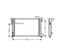 CNA2120 AVA QUALITY COOLING Radiatore, Raffreddamento motore per CITROËN,PEUGEOT