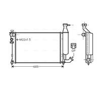 CNA2140 AVA QUALITY COOLING Radiatore, Raffreddamento motore per CITROËN,PEUGEOT
