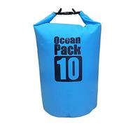 CNAFGBGG Borsa impermeabile con cinghie regolabili Ocean Pack Sacca impermeabile per kayak Canottaggio Rafting Nuoto Campeggio Blu 10L...