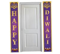 CNAFGBGG Decorazioni Diwali Happy Diwali Banner da 71x12 Pollici Portico Interno Esterno Sign Festival Indiano di Decorazioni e Forniture per la casa 1 ...