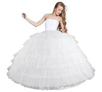CNAFGBGG Gonna di sottovela 6 Cerchi sottokirt Tulle Petticoat 43 Pollici di Sottovesti per Donne sotto Vestito Gonna a Cerchio da Sposa Regolabile per la Cerimonia da Ballo da Ballo