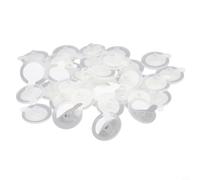 CNANRNANC 100 ganci trasparenti da soffitto con occhiello, in PVC, 20 mm, rotondi, con retro adesivo, per appendere decorazioni su superfici lisce in casa o scene di festa