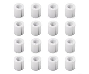 CNANRNANC 16 distanziatori per tende in schiuma da 50 mm e 85 mm, con design a scatto, materiale EVA bianco per aste fino a 4,5 cm di diametro, allineamento tende e decorazione per casa o ufficio