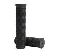 CNANRNANC 2 manopole per manubrio in gomma per mountain bike, colore nero, lunghezze miste per un comodo controllo durante le avventure in bicicletta fuoristrada (125 mm + 90 mm)