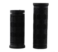 CNANRNANC 2 manopole per manubrio in gomma per mountain bike, colore nero, lunghezze miste per un comodo controllo durante le avventure in bicicletta fuoristrada (90 mm + 75 mm)