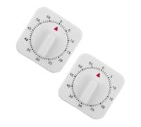 CNANRNANC 2 timer da cucina meccanico da 60 minuti con conto alla rovescia e allarme meccanico ad alto volume per uso in cucina, strumento perfetto per pasti festivi e cottura al forno (2 pezzi)