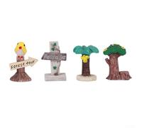 CNANRNANC 4 per mini per segnaletica Stradale Resina per Giardino Fatato | Design dettagliato, resina , per ideale per giardini fatati, per decorazione interna, angoli natura