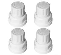 CNANRNANC 4 teste termostatiche, valvole di controllo della temperatura, radiatore, interruttore automatico della temperatura, manico in plastica bianca (corto)
