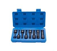 CNANRNANC 8 Pezzi Hex Bit Socket Set 1/2 Pollice Drive Cromato Acciaio Workshop Tool Kit Con Soffiaggio Modellato Caso Per La Lavorazione Del Legno
