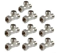 CNANRNANC Adattatore a forma di T a 3 vie, valvola deviatrice G1/2" per doccia, valvola deviatrice in ottone di ricambio per spruzzatore da bagno e connessioni del rubinetto (1 pz)