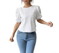 CNANRNANC Blusa Estiva Leggera in Poliestere con Due Fiocchi | Design schiena aperta, due fiocchi eleganti, per stile retrò , perfetto per serate estive
