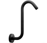 CNANRNANC Braccio per doccia Curvo 10 Pollici Finitura Nera Braccio per(Black)
