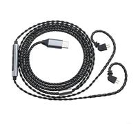 CNANRNANC Cavo auricolare staccabile con microfono, 1,2 m, rame privo di ossigeno, 0,78 mm, connettore a 2 pin compatibile con Shure Mmcx/A2Dc/Ie, gancio ergonomico per le orecchie (TFZ 0,78)