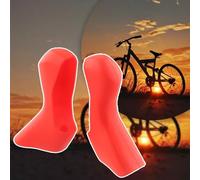 CNANRNANC Copertura per leva del cambio in silicone nero per bici da strada St-R7020, custodia protettiva di ricambio per trasmissione del freno (rosso)