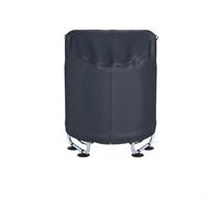 CNANRNANC Copertura resistente in tessuto Oxford 210D per esterni, protegge dalla polvere e dalla pioggia, con cerniera e cinghie per tappetini rotondi, colore nero (145 x 152 cm)