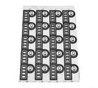 CNANRNANC Etichette adesive per chiave della capacità della batteria, 20 pezzi, per batterie al litio da 18 V e 14,4 V, Bl1830 Bl1430, carta nera, 22 x 19 mm, officina e progetti fai da te