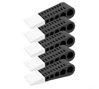 CNANRNANC Fermaporta a Cuneo in TPR Nero e Fermaporta a Cuneo in TPR Nero(5pcs)