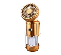 CNANRNANC Lanterna da campeggio ricaricabile solare con luce a led, ventilatore USB e power bank di riserva, gancio pieghevole per appendere in tende o alberi, design compatto in ABS per campeggio
