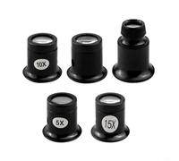 CNANRNANC Lente d'ingrandimento per gioielli, 5 pezzi, portatile, con ingrandimento 5x, 15x, 20x, per gioielli, pietre preziose, francobolli (5 pezzi)