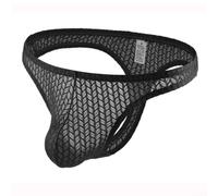 CNANRNANC Mutande Stringa Maschili in Pizzo Respirante Nero | Pizzo per trasparente, design T-Back, vestibilità S-XL, ideale per intimo quotidiano o speciale
