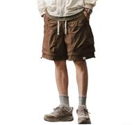 CNANRNANC Pantaloncini Cargo Uomo Finti Due Mesh Pantaloncini Cargo Uomo | Design finto due , per stile cargo , tessuto leggero, ideale per l'estate, look urbano