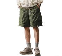 CNANRNANC Pantaloncini Cargo Uomo Finti Due Mesh Pantaloncini Cargo Uomo | Design finto due , per stile cargo , tessuto leggero, ideale per l'estate, look urbano