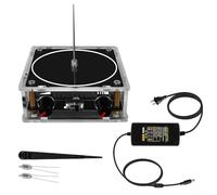 CNANRNANC Per Tesla Coil Desktop, per Mini per Tesla Coil Speaker Bluetooth compatibile Musica ad alta potenza Impulso di tensione per insegnamento scientifico Regali di compleanno (US Nero)