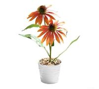 CNANRNANC Pianta Artificiale Bonsai Finta per verde 29cm Realistica Pianta(Orange)