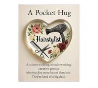 CNANRNANC Pocket Hug con biglietto regalo, con mini strumenti per capelli fatti a mano, tra cui forbici, pettine, asciugacapelli, ricordo per parrucchieri che esprimono gratitudine e incoraggiamento